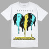 Aqua 5s DopeSkill T-Shirt Juneteenth Heart Graphic - White