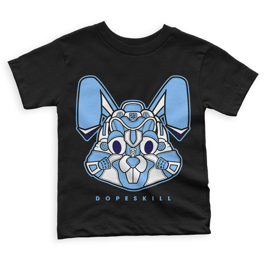 UNC 6s DopeSkill Toddler Kids T-shirt Sneaker Rabbit Graphic - Black 