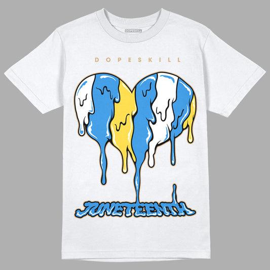 SB Dunk Low Homer DopeSkill T-Shirt Juneteenth Heart Graphic - White