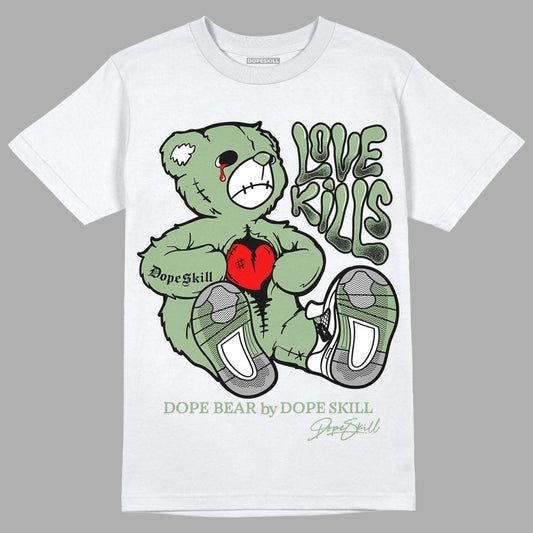 Seafoam 4s DopeSkill T-Shirt Love Kills Graphic - White 