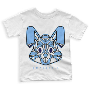 UNC 6s DopeSkill Toddler Kids T-shirt Sneaker Rabbit Graphic - White 