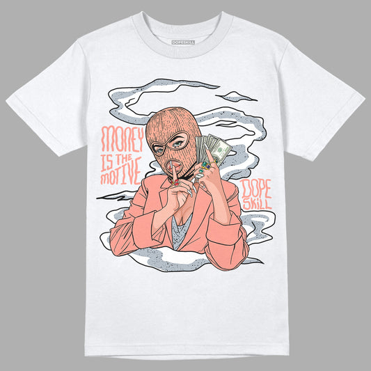 DJ Khaled x Jordan 5 Retro ‘Crimson Bliss’ DopeSkill T-Shirt Money Is The Motive Graphic Streetwear - White 