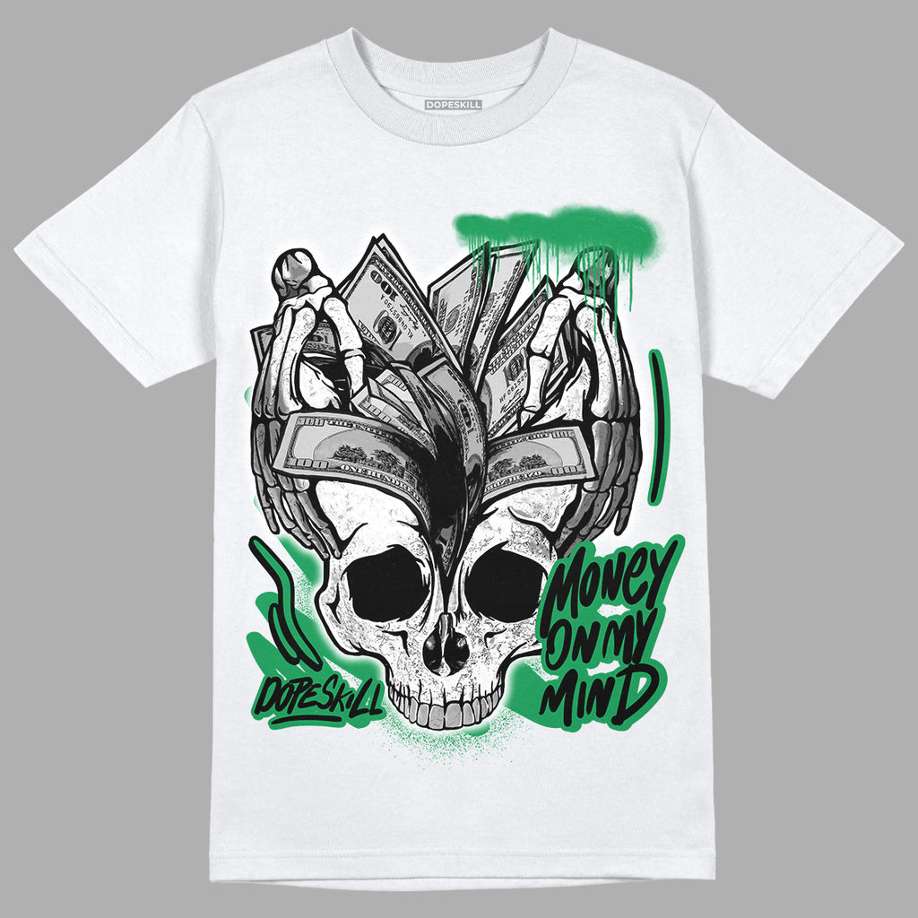 Jordan 6 Rings "Lucky Green" DopeSkill T-Shirt MOMM Skull Graphic Streetwear - White