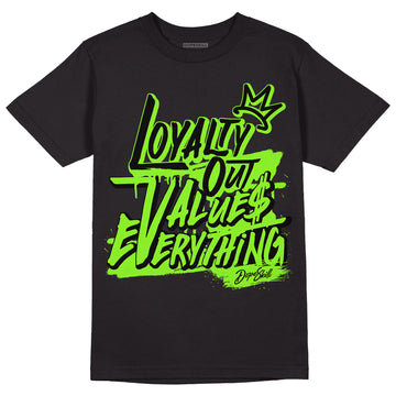 Neon Green Collection DopeSkill T-Shirt LOVE Graphic - Black