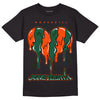 Dunk Low Team Dark Green Orange DopeSkill T-Shirt Juneteenth Heart Graphic - Black