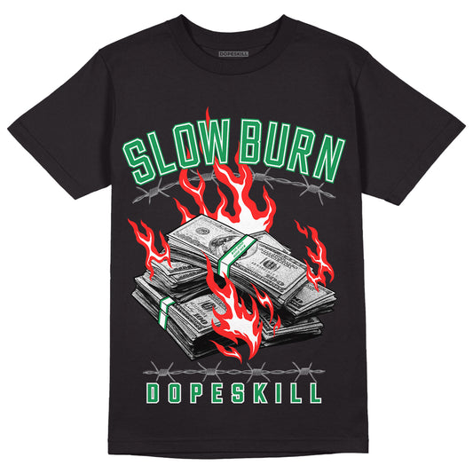 Jordan 3 WMNS “Lucky Green” DopeSkill T-Shirt Slow Burn Graphic Streetwear - Black