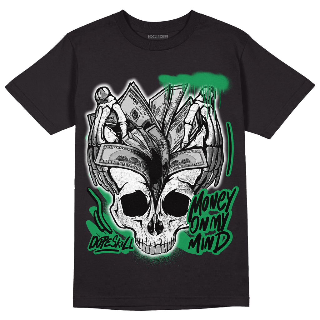 Jordan 6 Rings "Lucky Green" DopeSkill T-Shirt MOMM Skull Graphic Streetwear - Black
