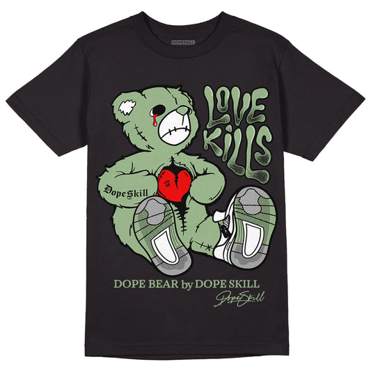 Seafoam 4s DopeSkill T-Shirt Love Kills Graphic - Black