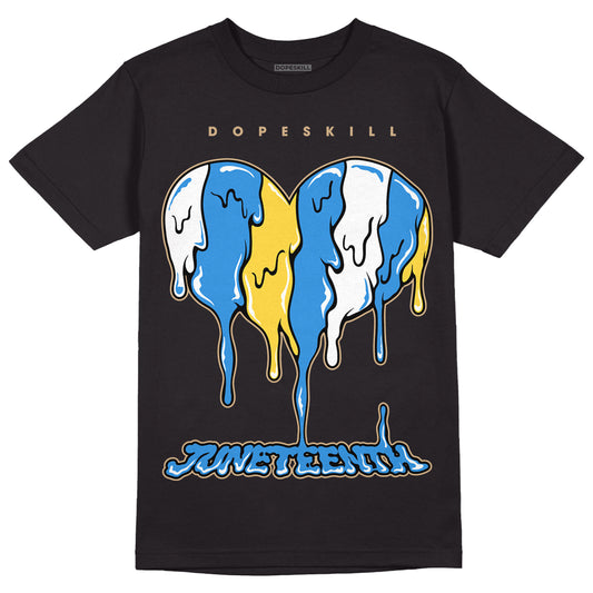 SB Dunk Low Homer DopeSkill T-Shirt Juneteenth Heart Graphic - Black