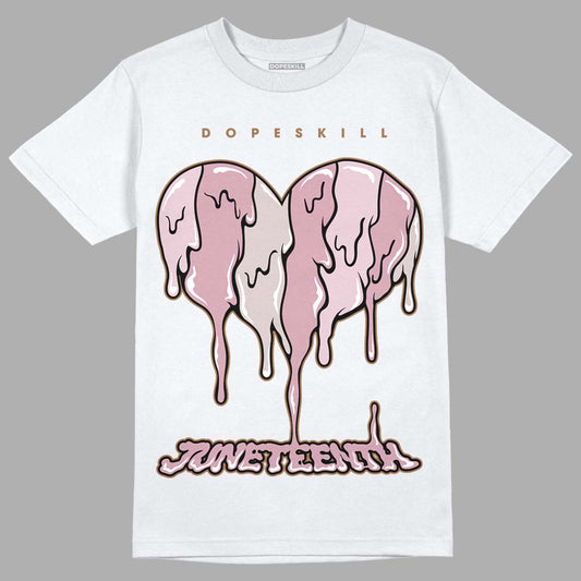 Dunk Low Teddy Bear Pink DopeSkill T-Shirt Juneteenth Heart Graphic - White 