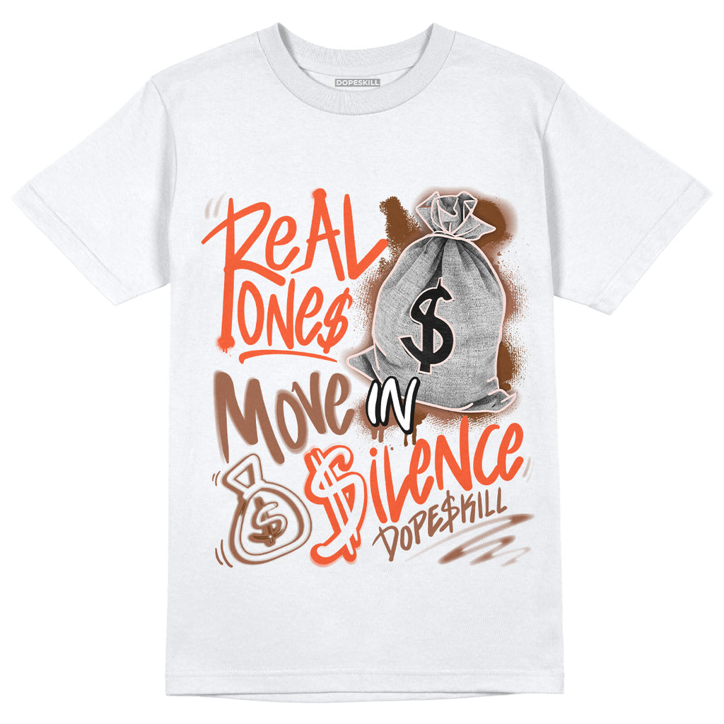 Jordan 3 “Desert Elephant” DopeSkill T-Shirt Real Ones Move In Silence Graphic - White
