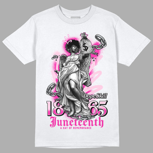 Triple Pink Dunk Low DopeSkill T-Shirt Juneteenth Graphic - White 