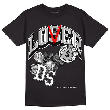 Jordan 1 High 85 Black White DopeSkill T-Shirt Loser Lover Graphic Streetwear  - Black 