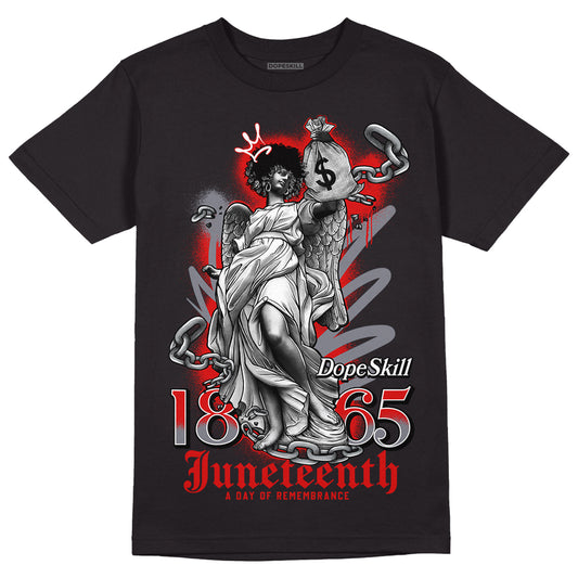 Gym Red 9s DopeSkill T-Shirt Juneteenth Graphic - Black 