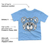 University Blue 6s DopeSkill Toddler Kids T-shirt SNK Bear Graphic - University Blue T-shirt