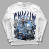 Georgetown 6s DopeSkill Long Sleeve T-Shirt Chillin Graphic - White