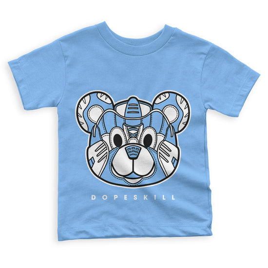 UNC 6s DopeSkill Toddler Kids T-shirt SNK Bear Graphic - University Blue T-shirt 
