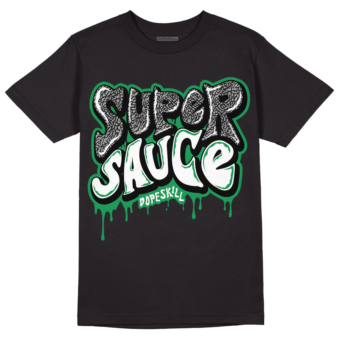 Jordan 3 WMNS “Lucky Green” DopeSkill T-Shirt Super Sauce Graphic Streetwear - Black