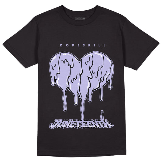 AJ 11 Low Pure Violet DopeSkill T-Shirt Juneteenth Heart Graphic