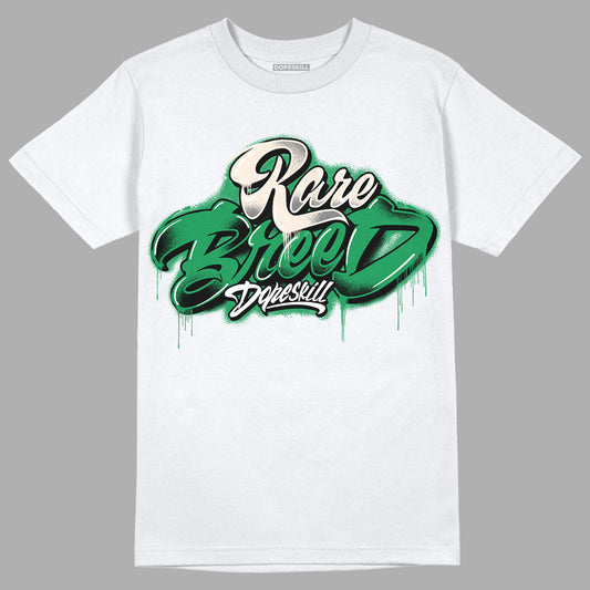 Jordan 2 Retro Lucky Green DopeSkill T-Shirt Rare Breed Type Graphic Streetwear - White 