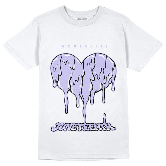 AJ 11 Low Pure Violet DopeSkill T-Shirt Juneteenth Heart Graphic