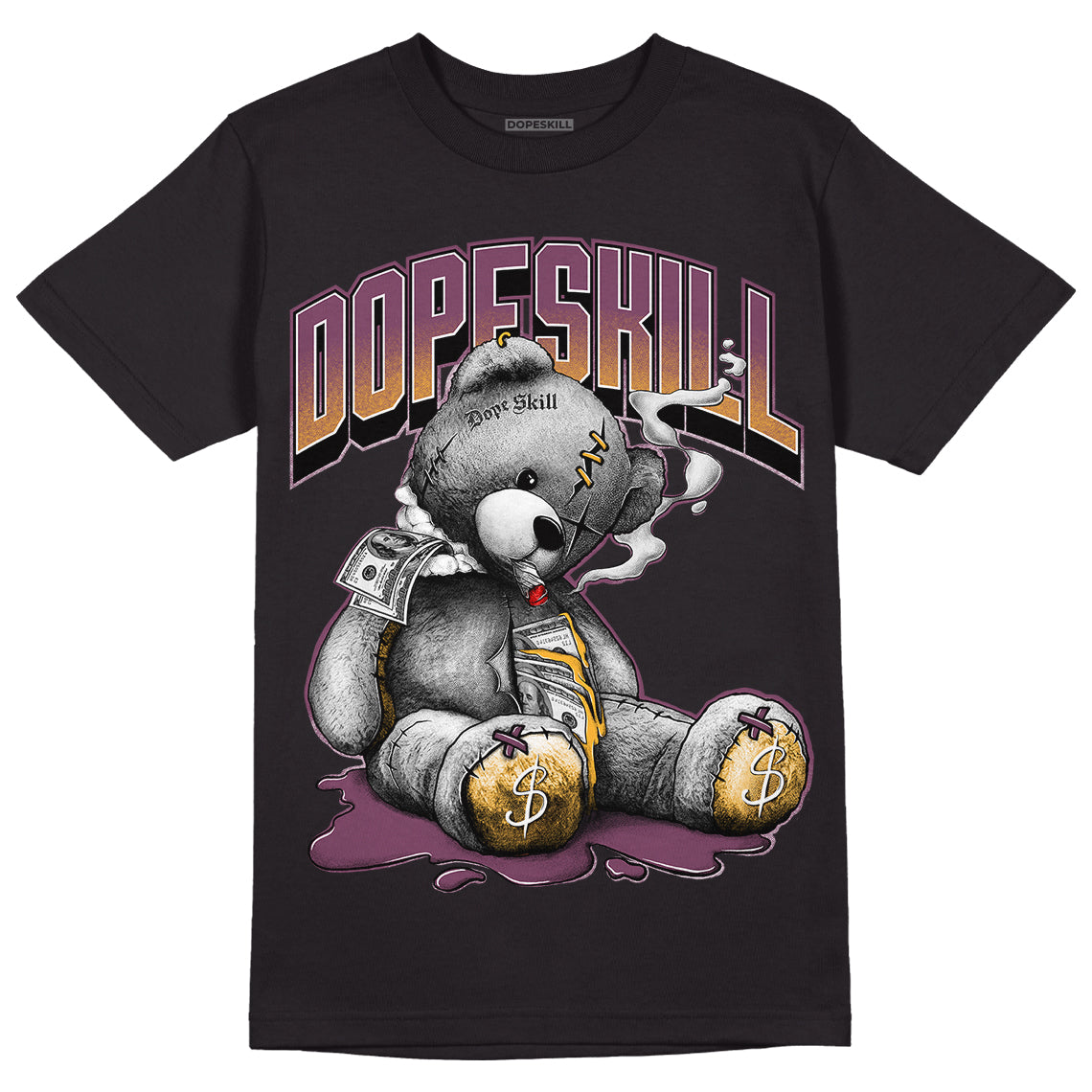 Brotherhood 1s High OG DopeSkill T-Shirt Sick Bear Graphic - Black