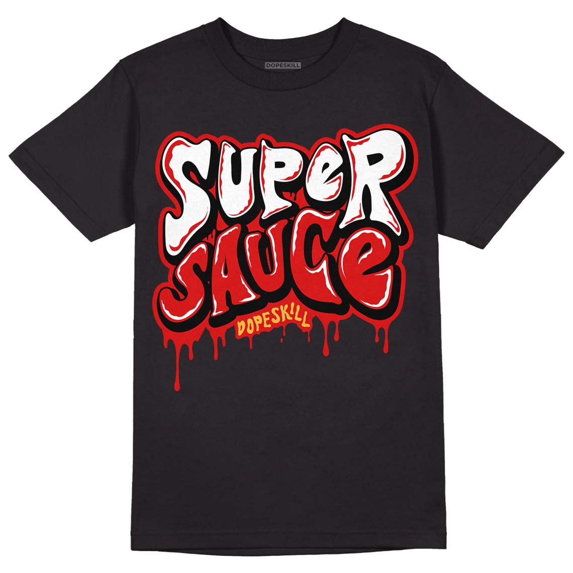 Dunk Low Gym Red DopeSkill T-Shirt Super Sauce Graphic - Black 