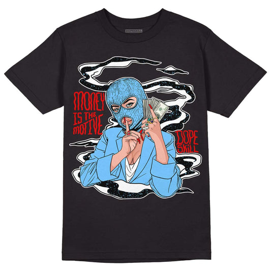 Travis Scott x Jordan 4 Retro 'Cactus Jack' DopeSkill T-Shirt Money Is The Motive Graphic Streetwear - Black 