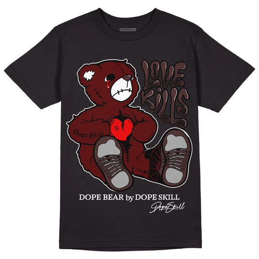 Jordan 12 x A Ma Maniére DopeSkill T-Shirt Love Kills Graphic Streetwear - Black 