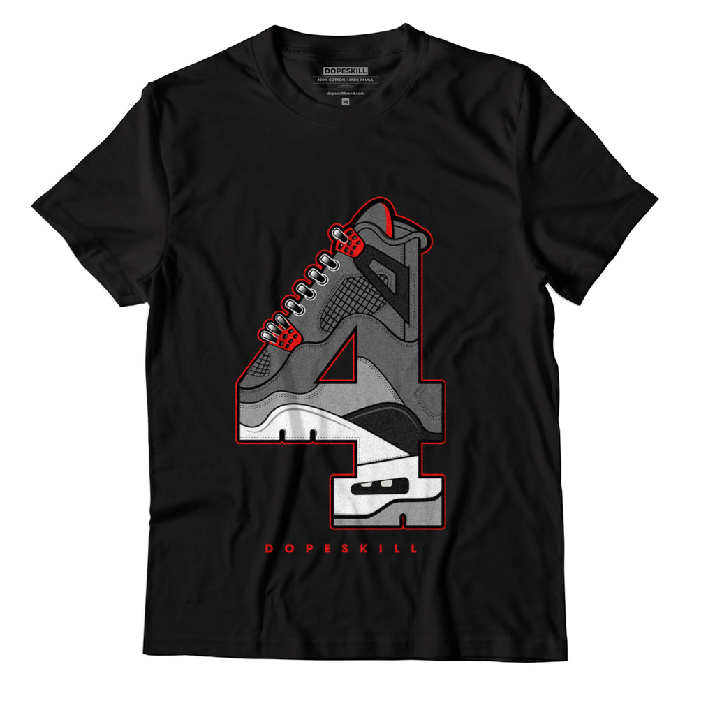 Jordan 4 Infrared DopeSkill T-Shirt No.4 Graphic - Black