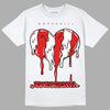 Gym Red 9s DopeSkill T-Shirt Juneteenth Heart Graphic - White 