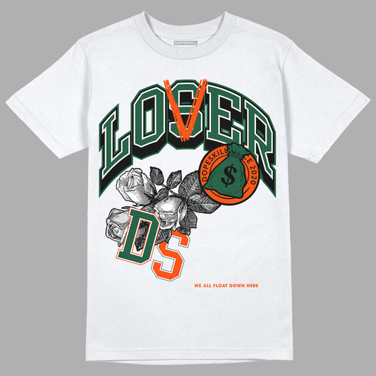 Dunk Low Team Dark Green Orange DopeSkill T-Shirt Loser Lover Graphic - White