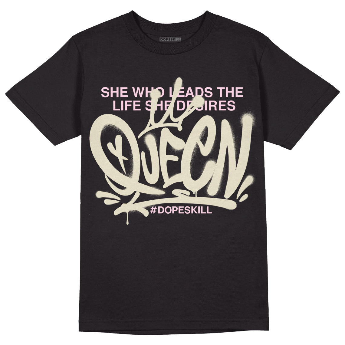 Dunk Low Night Maroon and Medium Soft Pink DopeSkill T-Shirt Queen Graphic Streetwear - Black