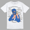 True Blue 1s DopeSkill T-Shirt Money Is The Motive Graphic - White