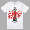 Jordan 1 High 85 Black White DopeSkill T-Shirt King Chess Graphic Streetwear - White