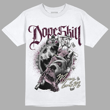 Dunk Low Night Maroon and Medium Soft Pink DopeSkill T-Shirt Money Love Me Graphic Streetwear  - White 