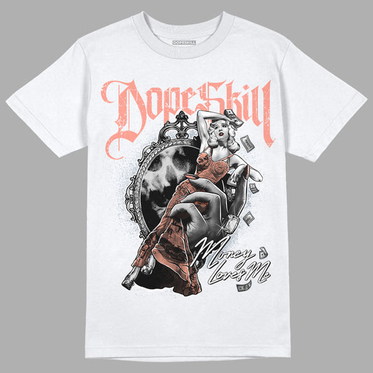 DJ Khaled x Jordan 5 Retro ‘Crimson Bliss’ DopeSkill T-Shirt Money Loves Me Graphic Streetwear - White 