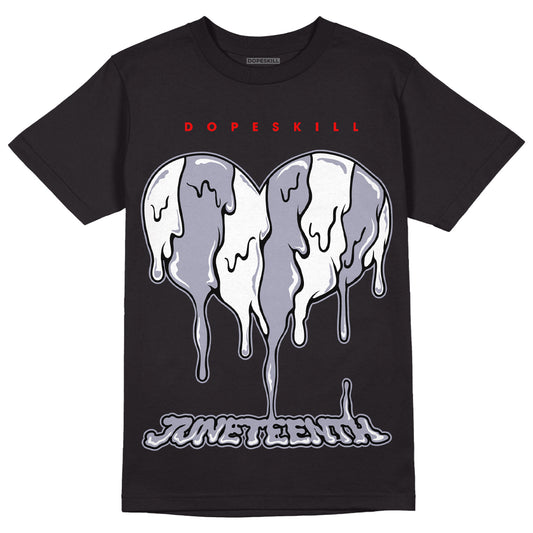 Jordan 13 Retro 'Black Flint' DopeSkill T-Shirt Juneteenth Heart Graphic Streetwear - Black