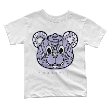 Pure Violet 11s Low DopeSkill Toddler Kids T-shirt SNK Bear Graphic