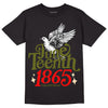 Travis Scott x Jordan 1 Low OG “Olive” DopeSkill T-Shirt Juneteenth 1865 Graphic Streetwear - Black