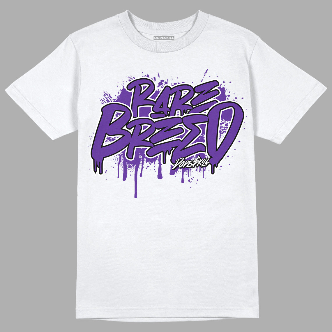 PURPLE Collection DopeSkill T-Shirt Rare Breed Graphic - White 