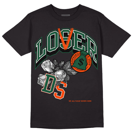 Dunk Low Team Dark Green Orange DopeSkill T-Shirt Loser Lover Graphic - Black