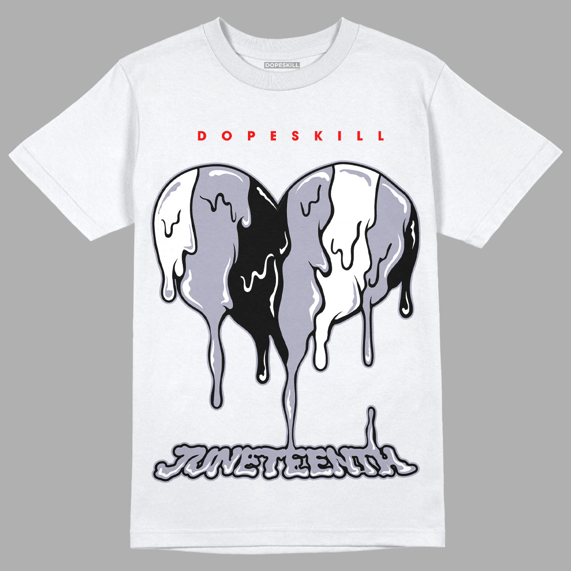 Jordan 13 Retro 'Black Flint' DopeSkill T-Shirt Juneteenth Heart Graphic Streetwear - White