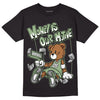 Seafoam 4s DopeSkill T-Shirt Money Is Our Motive Bear Graphic - Black