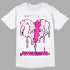 Triple Pink Dunk Low DopeSkill T-Shirt Juneteenth Heart Graphic - White 