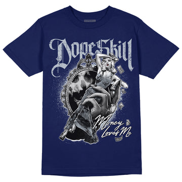 Midnight Navy 11s DopeSkill T-shirt Money Loves Me Graphic