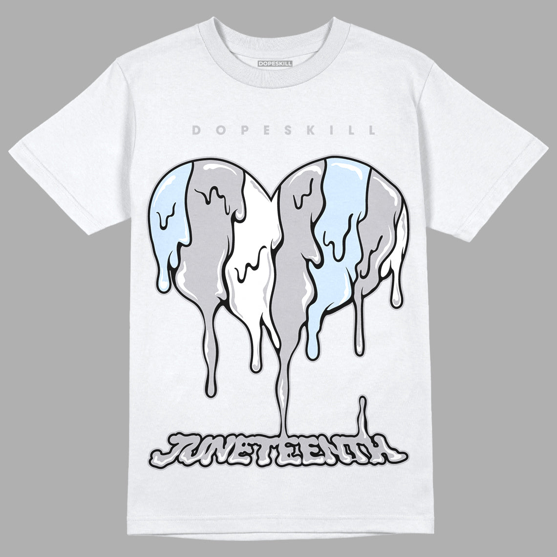 Jordan 11 Retro Low Cement Grey DopeSkill T-Shirt Juneteenth Heart Graphic Streetwear - White