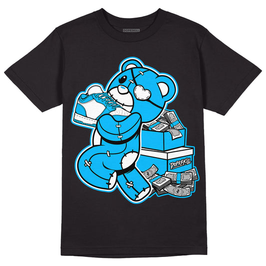 UNC 1s Low DopeSkill T-Shirt Bear Steals Sneaker Graphic - Black