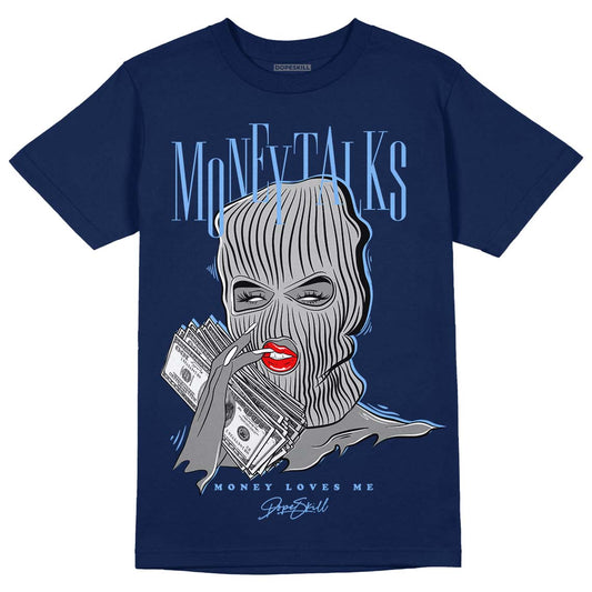 Georgetown 6s DopeSkill College Navy T-shirt Money Talks Graphic