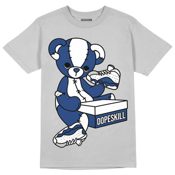 French Blue 13s DopeSkill Light Steel Grey T-shirt Sneakerhead BEAR Graphic